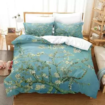 Комплект постельного белья Van Gogh Single Full Queen King Size с наволочкой Aldult Kid Bedroom Duvetcover Sets 3D Retro Classic 70x133cm 2pcs