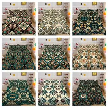 Комплект постельного белья в 3D-индийском стиле с одеялом и наволочкой из серии узоров пейсли, ткань из ультратонких волокон, полный размер AU240 * 270, мягкое украшение для дома Baby 100x135cm