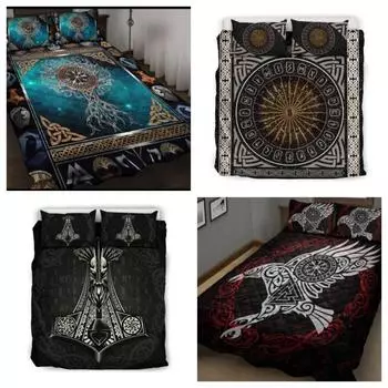 Комплект постельного белья в полинезийском стиле с изображением гавайской черепахи и домашнего текстиля в круглом стиле. Single 135x200cm