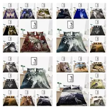 Комплект постельного белья в стиле животных, комплект постельного белья, дизайн домашнего постельного белья, комплект пододеяльника для мужчин и женщин, комплект постельного белья королевского размера UK Single 135x200cm