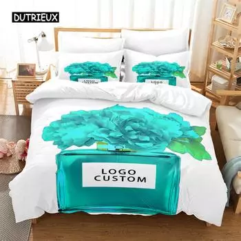 Комплект постельного белья в виде флакона духов, комплект постельного белья с 3D-принтом, комплект постельного белья с цифровой печатью, комплект постельного белья размера «queen size», модный дизайн US Queen(228x228cm)