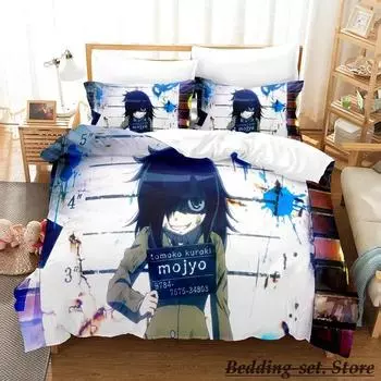 Комплект постельного белья Watamote Single Twin Full Queen King Size Bed Set Adult Kid Bedroom Duvetcover Sets Anime Parure de lit Bed 70x133cm 2pcs