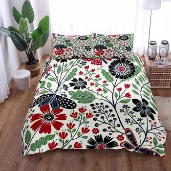 Комплект постельного белья Whimsical Flower для мальчиков, двуспальная кровать, двуспальная кровать, односпальная кровать, комплект постельного белья для мальчиков 140x200cm