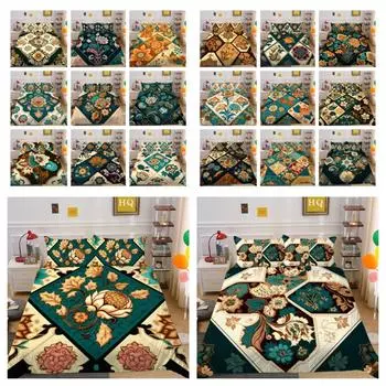 Комплект постельного белья высокого качества с принтом пейсли, детское покрывало, двойной размер, полиэстер, домашний текстиль UK Single 135x200cm