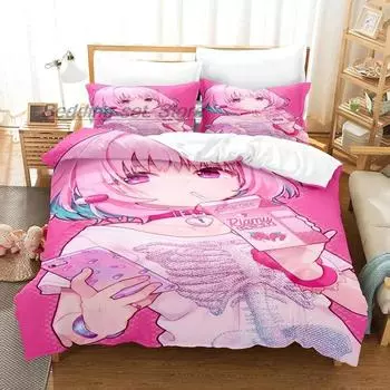 Комплект постельного белья Yumemi Riamu Single Twin Full Queen King Size Комплект постельного белья Aldult Kid Bedroom Duvetcover Sets Комплект простыней с 3D-аниме 70x133cm 2pcs
