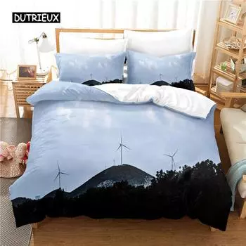 Комплект постельного белья «Закат», пододеяльник, 3d постельное белье, цифровая печать, постельное белье, королевский размер, комплект постельного белья, модный дизайн EU single(135x200cm)