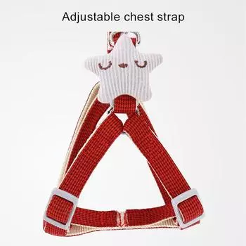 Комплект поводка и шлейки для домашних животных с нагрудным ремнем в виде морской звезды, цепочка для собак для маленьких кошек и собак, поводок для прогулок, жилет, товары для домашних животных 1.0cm*120cm