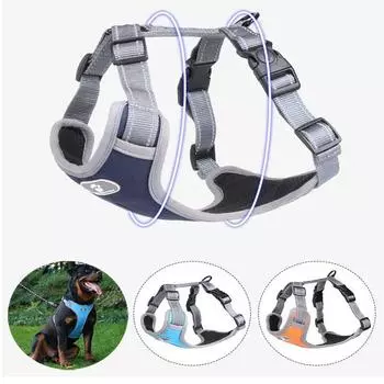 Комплект поводков для собак, светоотражающий регулируемый ошейник для собак, поводок для собак, аксессуары для маленьких и средних собак, шлейка для щенков померанского шпица S оранжевый