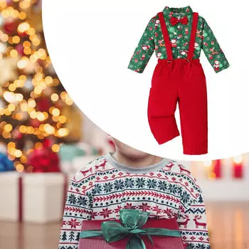 Комплект праздничной одежды для мальчиков для детских праздников Clip Suspenders