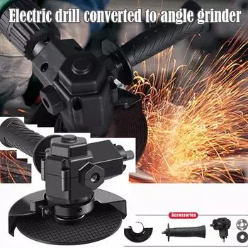 Комплект принадлежностей для электрической дрели с регулируемым углом наклона и угловой шлифовальной машины, материал ABS-металл, легко модифицируемый многофункциональный адаптер для электроинструментов