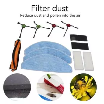 Комплект принадлежностей для робота-пылесоса Lydsto G2 Основная роликовая щетка Боковые щетки Фильтры Ткань для швабры