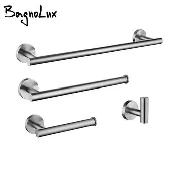 Комплект принадлежностей для ванной комнаты, комплект принадлежностей, круглая настенная вешалка из матовой нержавеющей стали, поручень, держатель для туалетной бумаги, крючок для полотенец