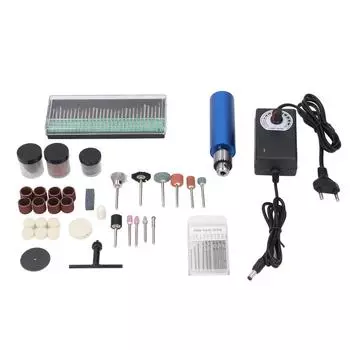 Комплект принадлежностей для вращающегося инструмента 148 шт., бесступенчатая регулировка скорости 13000 об/мин, мини-электроинструмент по металлу и дереву EU Plug