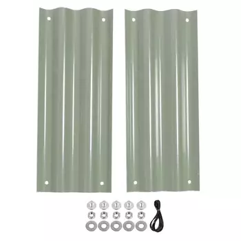 Комплект приподнятых грядок, устойчивые, прочные, безопасные края, утолщенный металлический ящик для цветов и овощей белый