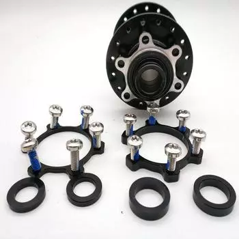 Комплект прокладок для адаптера ступицы велосипеда, передняя и задняя втулка, адаптер Boost, самодельная велосипедная ступица Boost 5.3*5.3*0.2cm чёрный