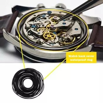 Комплект прокладок для часов, 28 шт. 0,6 мм, набор уплотнительных колец, резиновые уплотнения для часов, размер 13-40 мм для задней части часов