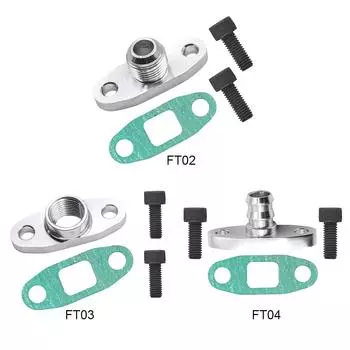Комплект прокладок для впускного фланца подачи масла турбокомпрессора, алюминиевый фитинг 10AN для T40 T60 T70