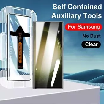 Комплект простой установки, полная защитная пленка из закаленного стекла для Samsung Galaxy S24 S23 Ultra S22 Ultra Plus S23