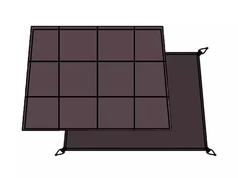 Комплект простыней для палатки Snow Peak Touga Mat Shetter 4 Camping Outdoor TP-690-1 (для людей) серый