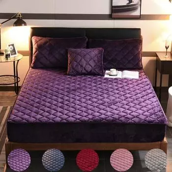 Комплект простыней из 3 предметов, сплошной цвет, наволочка, покрывало, наматрасник, защита Simmons 90*200cm+25cm вино красного