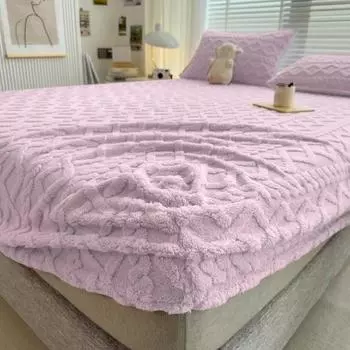 Комплект простыней из 3 шт. (1 простыня + 2 наволочки)Наматрасник из тафты, простыня на подкладке, нескользящий чехол для матраса 90x190x25cm