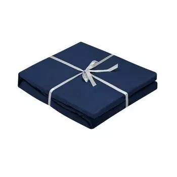 Комплект простыней Nuvomon из двойного чесаного хлопка, темно-синий, 160x200 см + 2 шт.(50x70) см