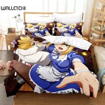 Комплект простыней с 3D-аниме Carnival Phantasm, комплект постельного белья, односпальная кровать, двуспальная кровать размера Queen, комплект постельного белья для взрослых и детей, комплект пододеяльников 70x133cm 2pcs