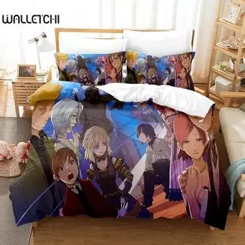 Комплект простыней с 3D-принтом в стиле аниме Baccano! Комплект постельного белья односпальный двуспальный двуспальный двуспальный комплект для взрослых и детей спальня пододеяльник наборы 70x133cm 2pcs