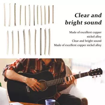 Комплект проводов для гитарных ладов, медь, никель, запасные части для грифа, аксессуары GG07