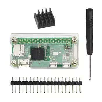 Комплект прозрачного защитного чехла для Raspberry Pi ZERO с отвертками для радиатора