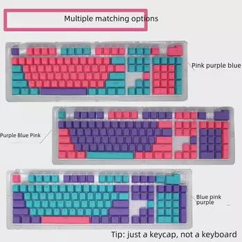 Комплект прозрачных двухцветных клавишных колпачков PBT: Механические клавиатуры с 61, 87, 104 клавишами, настраиваемые колпачки