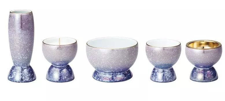 Комплект японских современных буддийских алтарных принадлежностей Sunmeni Аутентичные изделия Arita Сделано в Японии Стильный современный буддийский буддийский алтарь Цветок Koki