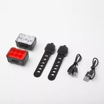 Комплект ярких детских велосипедных фонарей: Водонепроницаемые передние и задние светодиодные фонари для ночной езды и энергосберегающее велосипедное оборудование