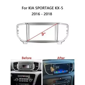 Комплект рамки автомобильного радиоприемника Android для Kia Sportage KX-5 2016 2017 2018 Авто Стерео Центральная консоль Держатель Фасция Отделка Лицевая панель 9