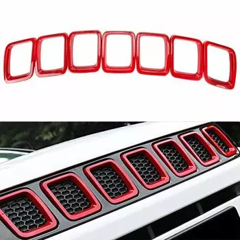 Комплект рамок для решетки PSLER® Вставка защитных аксессуаров Комплект декоративных рамок Совместимый компас 2017-2019 (красный)