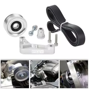 Комплект регулируемых шкивов EP3 для двигателей Honda 8, 9, Civic, всех двигателей K20 и K24 с автоматическим натяжителем, при установке кондиционера K20