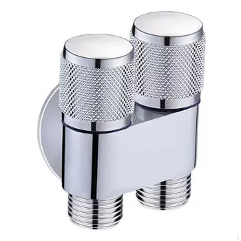 Комплект регулирующих клапанов для ванной и кухни серебряный