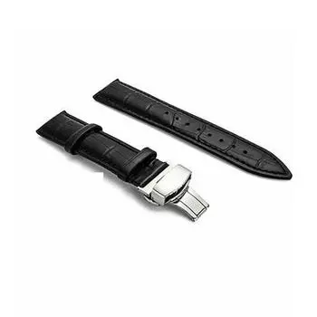 Комплект ремешков для часов из натуральной кожи, элегантный 18/20/22/24 мм, застежка-бабочка, пряжка, сделай сам 20mm
