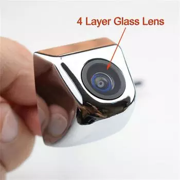 Комплект резервной камеры заднего вида для помощи при парковке с углом обзора 170° HD, серебристый