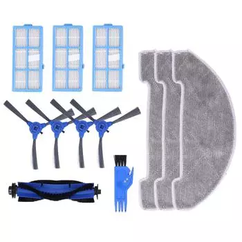 Комплект роботизированного пылесоса с боковой щеткой, тряпочным фильтром, основной щеткой для Proscenic 850T Clean Suits