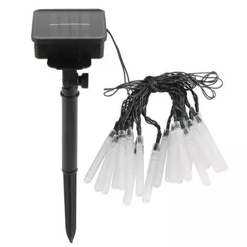 Комплект рождественских гирлянд на солнечных батареях для домашнего сада, свадебной вечеринки, украшения дома Warm White