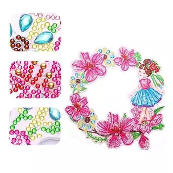 Комплект рождественских украшений с алмазной росписью, YEESAM ART Wreaths 5D DIY Diamond Art Венок особой формы