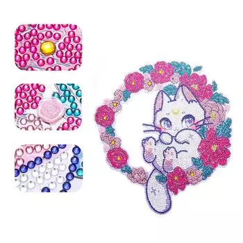 Комплект рождественских украшений с алмазной росписью, YEESAM ART Wreaths 5D DIY Diamond Art Венок особой формы