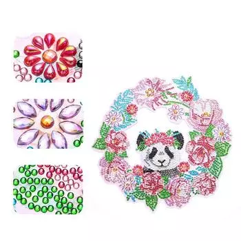 Комплект рождественских украшений с алмазной росписью, YEESAM ART Wreaths 5D DIY Diamond Art Венок особой формы