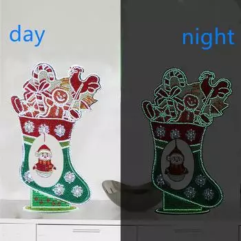 Комплект рождественских украшений с алмазной росписью, YEESAM ART Wreaths 5D DIY Diamond Art Венок особой формы