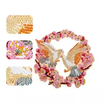 Комплект рождественских украшений с алмазной росписью, YEESAM ART Wreaths 5D DIY Diamond Art Венок особой формы