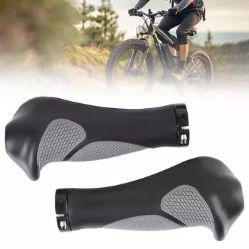 Комплект ручек для руля из резины для велосипеда MTB, подставка для руки для велосипеда, комплект ручек для руля для горного велосипеда, аксессуары для езды, блокировка с обеих сторон, нескользящая пара ручек A pair of cow horn handles