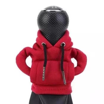 Комплект ручек рычага переключения передач автомобиля, креативный универсальный чехол для рычага переключения передач автомобиля, моющийся чехол для толстовки, украшение, забавные аксессуары для салона автомобиля белый