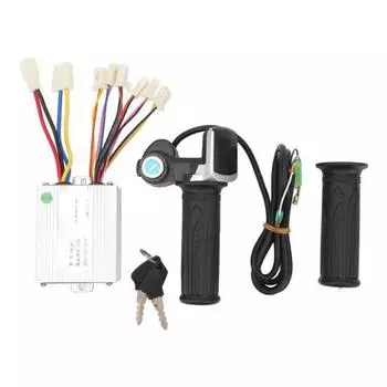 Комплект ручки дроссельной заслонки 12 В 500 Вт, электрический контроллер скорости, дисплей, резиновая ручка дроссельной заслонки с защитой цепи