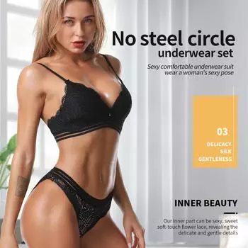 Комплект с бюстгальтером Queenral, комплект сексуального нижнего белья, комплект нижнего белья Lenceria, бюстгальтер, женский кружевной бюстгальтер пуш-ап, женский комплект с бюстгальтером и трусиками Soutien Gorge